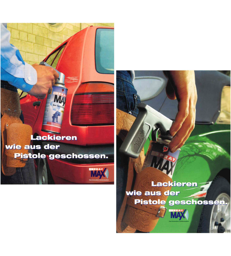 SprayMax bei der Anwendung an Auto